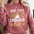 Kitty Pet Lover Introvert Person Cats Show Family Member Comfort Colors Sweatshirt Crimson