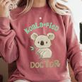 Koala Doctor Shirt Med Student Graduation Idea Comfort Colors Sweatshirt Crimson