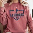 Lacrosse Senior Night Lacrosse Senior 2025 Graduation 33 Comfort Colors Sweatshirt Crimson