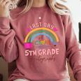 Last Day Of School Autograph 5th Grade Graduation Boys Girls Comfort Colors Sweatshirt Crimson