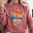 Last Day Of School Groovy Graduation School's Out For Summer Comfort Colors Sweatshirt Crimson