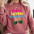 Last Day Of School Spanish Teacher Graduation T-Shirt Comfort Colors Sweatshirt Crimson