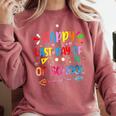 Last Day Of School Tie Dye School Graduation Summer Teacher Comfort Colors Sweatshirt Crimson