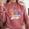 Last Day Of School Year 2025 Preschool Autograph Graduation Comfort Colors Sweatshirt Crimson