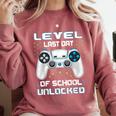 Last Days Of School Graduation Kindergarten Gamer Boys Kids Comfort Colors Sweatshirt Crimson