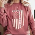 Last First Day Senior 2026 USA Flag Graduation Class Of 2026 Comfort Colors Sweatshirt Crimson