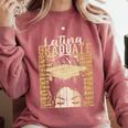 Latina Graduate Educated Powerful Class Of 2024 Graduation Comfort Colors Sweatshirt Crimson