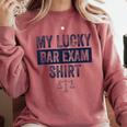 Law School Graduation Him Her Lucky Bar Exam Comfort Colors Sweatshirt Crimson