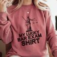 Law School Graduation My Lucky Bar Exam Shirt Lawyer Comfort Colors Sweatshirt Crimson