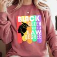 Law School Graduation Queen New Lawyer Attorney Grad Comfort Colors Sweatshirt Crimson