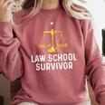 Law School Survivor Humor Law School Graduation Quote Comfort Colors Sweatshirt Crimson