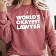 Lawyer Attorney For Law School Graduation Comfort Colors Sweatshirt Crimson