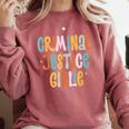 Lawyer True Crime Lover Addict Graduation Apparel Criminal Justice Girlie Major Degree Future Detective Comfort Colors Sweatshirt Crimson