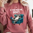 Lazy Raccoon Sarcastic Introvert Humor Japanese Animal Comfort Colors Sweatshirt Crimson