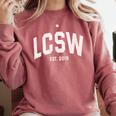LCSW 2019 Graduation Shirt Comfort Colors Sweatshirt Crimson