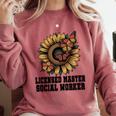 Licensed Masters Social Work Worker LMSW Graduation 2026 Comfort Colors Sweatshirt Crimson