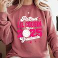 Lil Cousin Of a 2025 Graduate Prom Graduation 25 VolleyBall Comfort Colors Sweatshirt Crimson