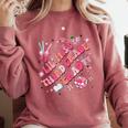 Lil Miss Third 3rd Grade Grad Graduation Last Day Girls Kid Comfort Colors Sweatshirt Crimson