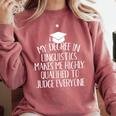 Linguistics Major Graduation Comfort Colors Sweatshirt Crimson