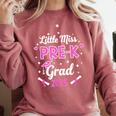 Little Miss Pre-K Grad 2025 Coquette Preschool Graduation Comfort Colors Sweatshirt Crimson