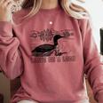Loon Bird Pun Leave Me A Loon Nature For Introverts Comfort Colors Sweatshirt Crimson Loon Bird Pun Leave Me A Loon Nature For Introverts Comfort Colors Sweatshirt Crimson