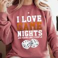 I Love Game Nights Host And Maybe 3 People Introvert Comfort Colors Sweatshirt Crimson I Love Game Nights Host And Maybe 3 People Introvert Comfort Colors Sweatshirt Crimson