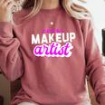 Makeup Artist Beauty Cosmetologist Graduation T-Shirt Comfort Colors Sweatshirt Crimson