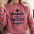 Mama With A Masters Degree Graduation Ceremony Mom Comfort Colors Sweatshirt Crimson