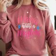 Mama With A Masters Degree Mom Graduation Mother's Day Comfort Colors Sweatshirt Crimson