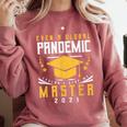 Master 2021 Graduation Graduate Masters Degree Comfort Colors Sweatshirt Crimson