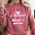Master University Degree Master Graduation Party Girl Comfort Colors Sweatshirt Crimson