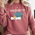 Masters Degree Graduation 2021 Social Work MPH MSW Grad Comfort Colors Sweatshirt Crimson
