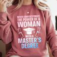 Masters Degree Graduation Art For Women Girls Masters Degree Comfort Colors Sweatshirt Crimson