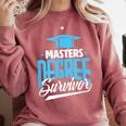 Master's Degree Graduation Masters Degree Survivor Comfort Colors Sweatshirt Crimson