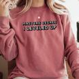 Masters Degree I Leveled Up Graduation T-Shirt Comfort Colors Sweatshirt Crimson