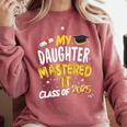 Masters Graduation My Daughter Mastered It Class Of 2025 Comfort Colors Sweatshirt Crimson