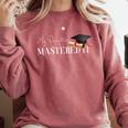 Masters Graduation My Daughter Mastered It T-Shirt Comfort Colors Sweatshirt Crimson