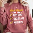 Masters Graduation Goal Digger Mastered It Comfort Colors Sweatshirt Crimson