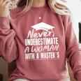 Master's Graduation Shirt For Women With Masters Degree Comfort Colors Sweatshirt Crimson