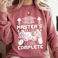 Master's Level Complete College Graduation Comfort Colors Sweatshirt Crimson