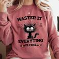 Masters Mastered It Graduate Master Degree Graduation Comfort Colors Sweatshirt Crimson
