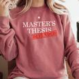 Master's Thesis Defense Tshirt Defended Graduation Comfort Colors Sweatshirt Crimson