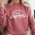 Mechanical Engineer Est 2024 Mechanical Engineer Graduation Comfort Colors Sweatshirt Crimson