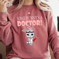 Med School Graduation Bunny Medical New Doctor Comfort Colors Sweatshirt Crimson