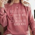 Med School Student Future Doctor Graduation Comfort Colors Sweatshirt Crimson