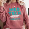 Med Tech Medical Technician Gag Lab Graduation Premium Comfort Colors Sweatshirt Crimson
