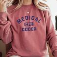 Medical Coder CPC Medical Coding Graduation Comfort Colors Sweatshirt Crimson