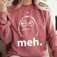 Meh Shirt Teacher Idea College Geek Graduation Tshirt Comfort Colors Sweatshirt Crimson