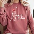 Merry Crisis Christmas Introvert Comfort Colors Sweatshirt Crimson Merry Crisis Christmas Introvert Comfort Colors Sweatshirt Crimson