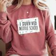 Middle School Graduation Shirts Graduate Grad Comfort Colors Sweatshirt Crimson